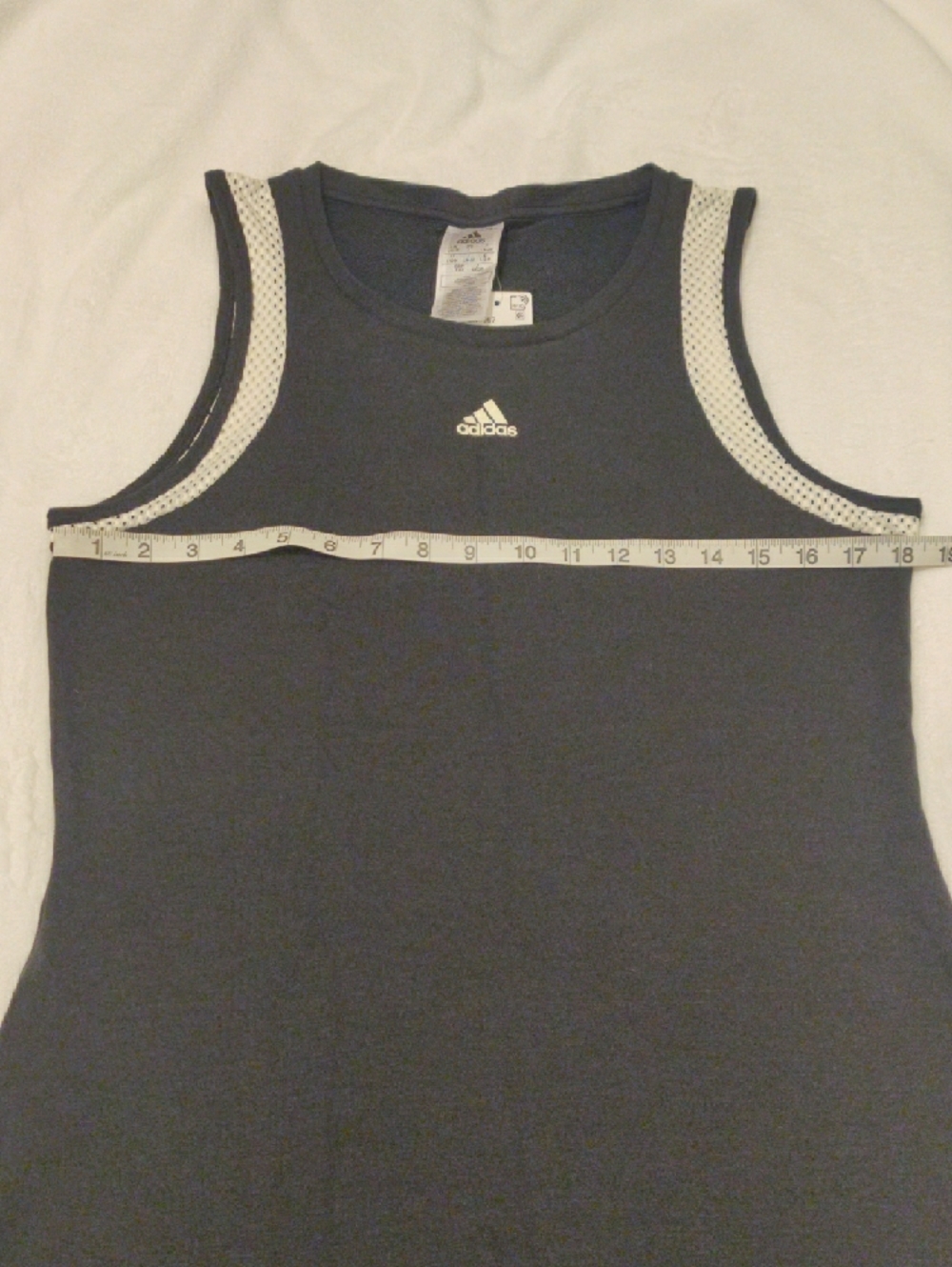 adidas Black Sleeveless Sport Dress with White Trim - Picture 2 of 16